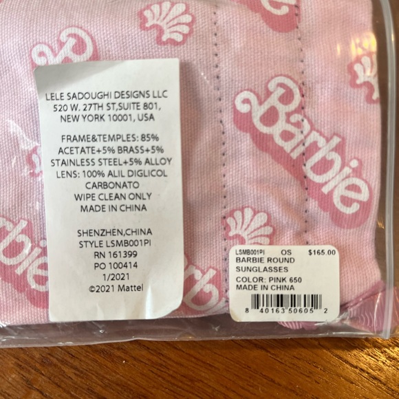 Lele Sadoughi x Barbie Hot Pink Oversized Round Sunglasses NWT - Picture 5 of 14